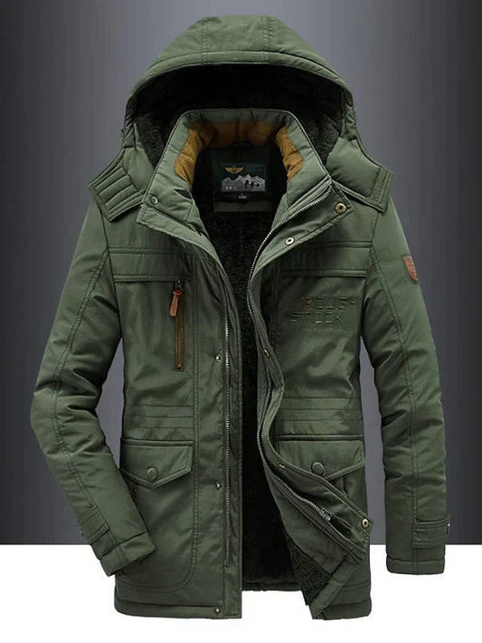 Winterjas Heren | Leger jas | Stoer & Cozy | Robuust Tussenjas Design