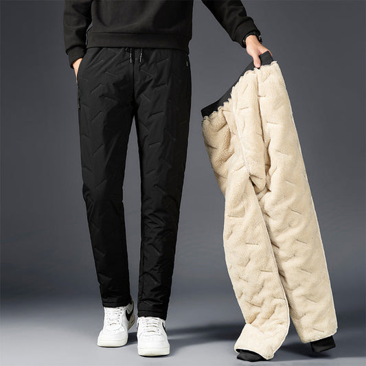 Dikke lamswollen winterjoggers voor heren voor warmte en comfort | Wesley
