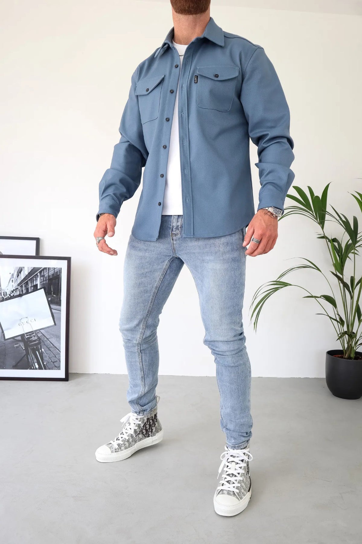 Piek stijl button down overhemd Jasje | Simon