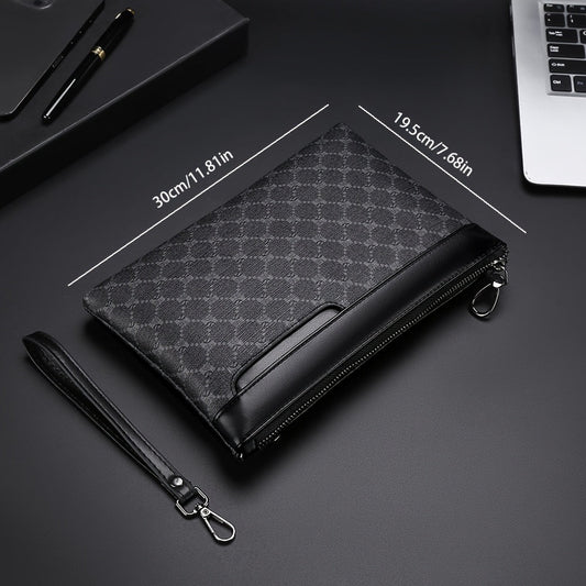 Heren Clutch | PU Leer | Compact & Modieus | Zwart handtas