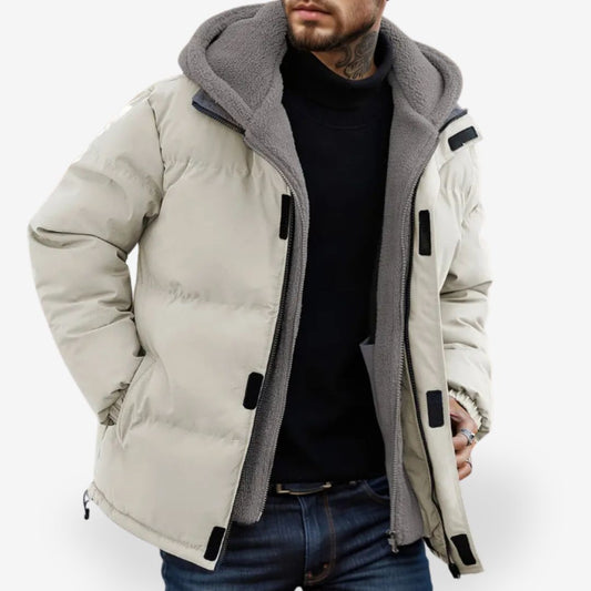 Winterjas Heren | Gevoerde Dubbele Laag | Capuchon | Warm & Tijdloos