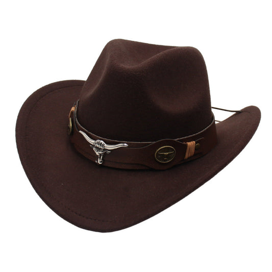 Cowboyhoed vegan leer in koffie