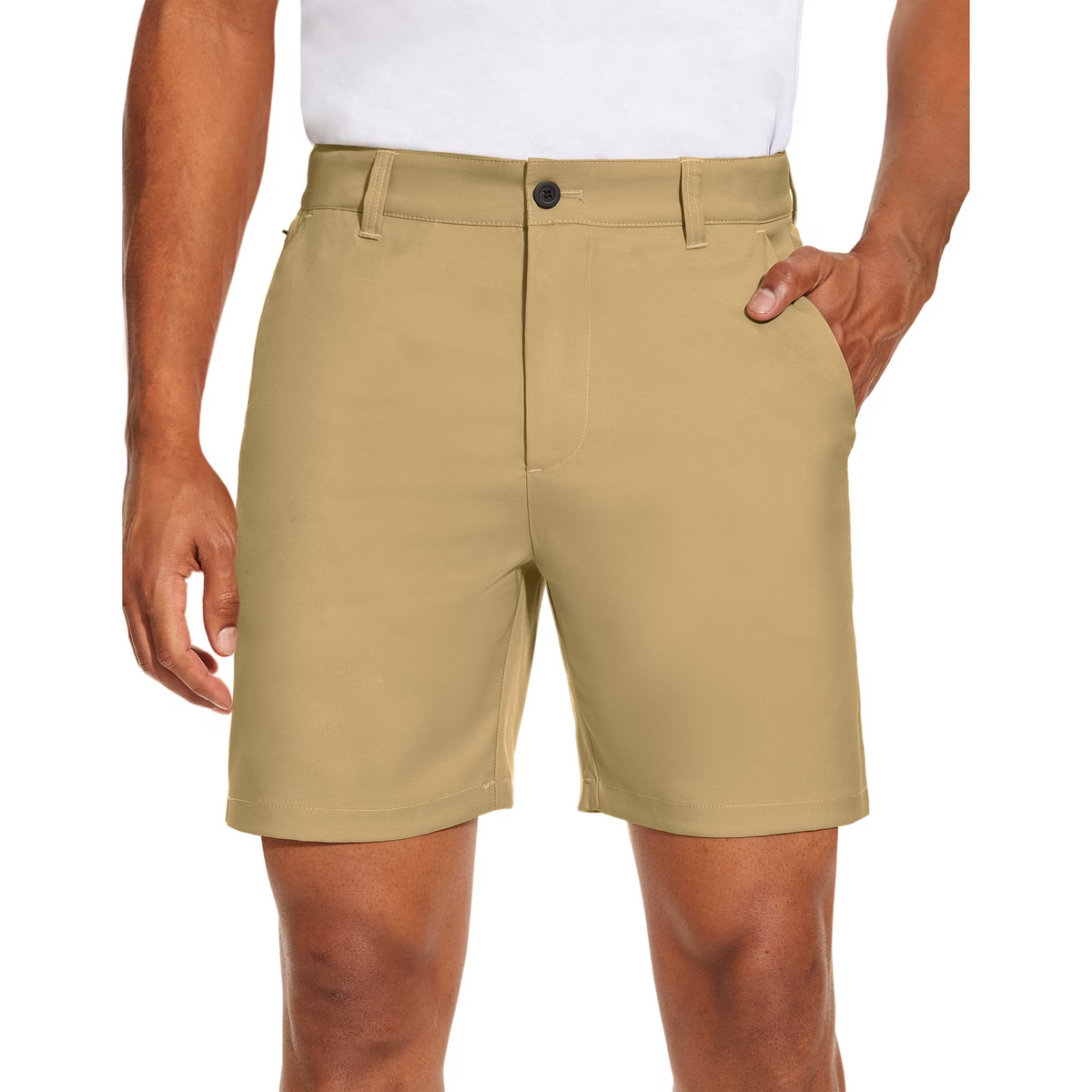 Katoenen heren shorts in khaki