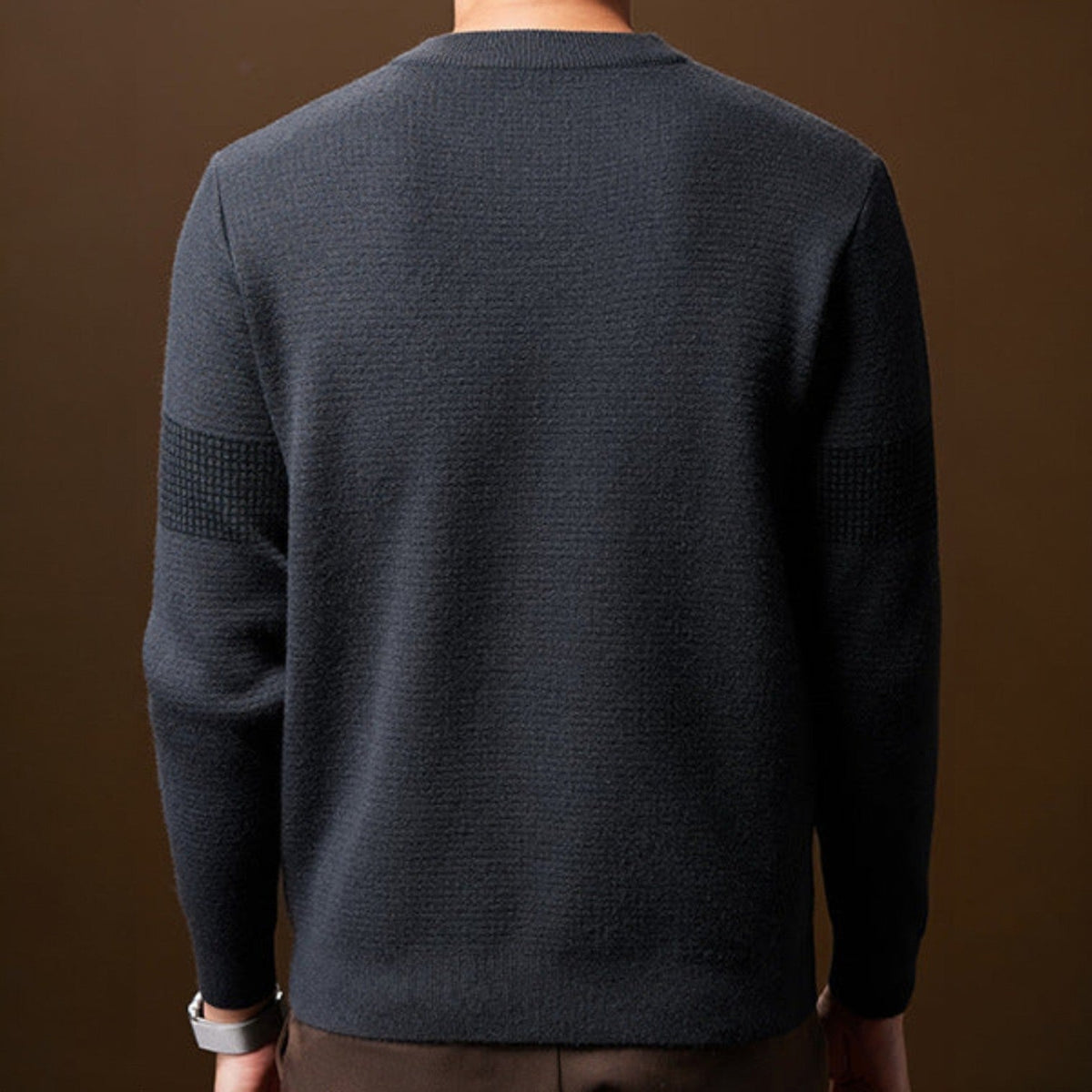 Heren Chunky Knit Trui - Ronde Hals Gestructureerd