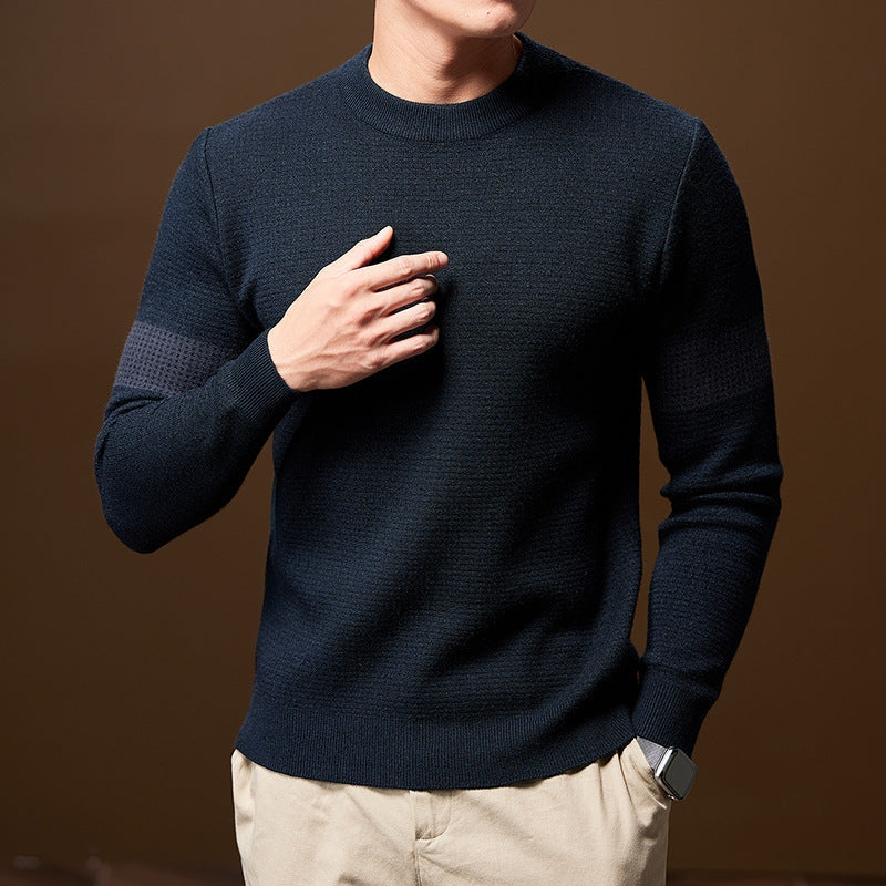 Heren Chunky Knit Trui - Ronde Hals Gestructureerd