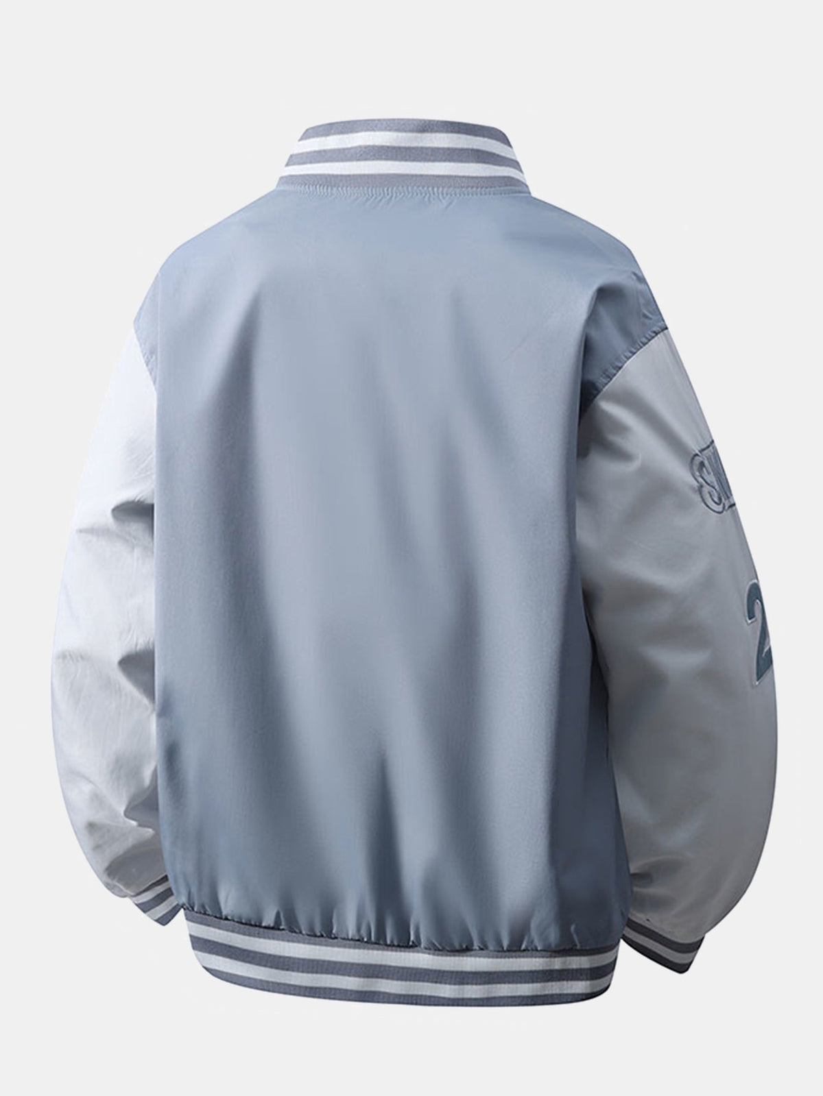 Heren Geborduurd Varsity Bomber Jacket - Relaxed Fit Streetwear