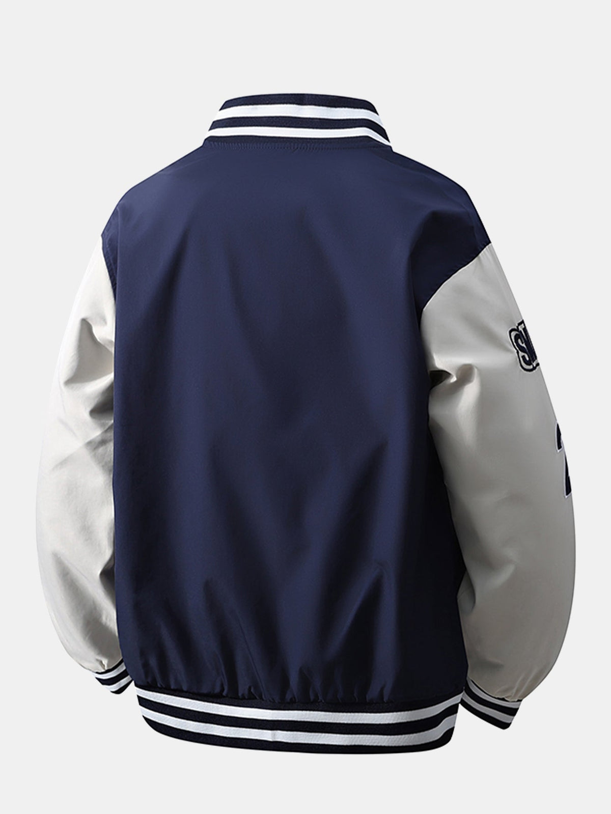 Heren Geborduurd Varsity Bomber Jacket - Relaxed Fit Streetwear