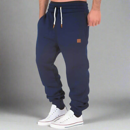 Heren Joggingbroek Slim Tapered - Elastische Taille - Donkerblauw