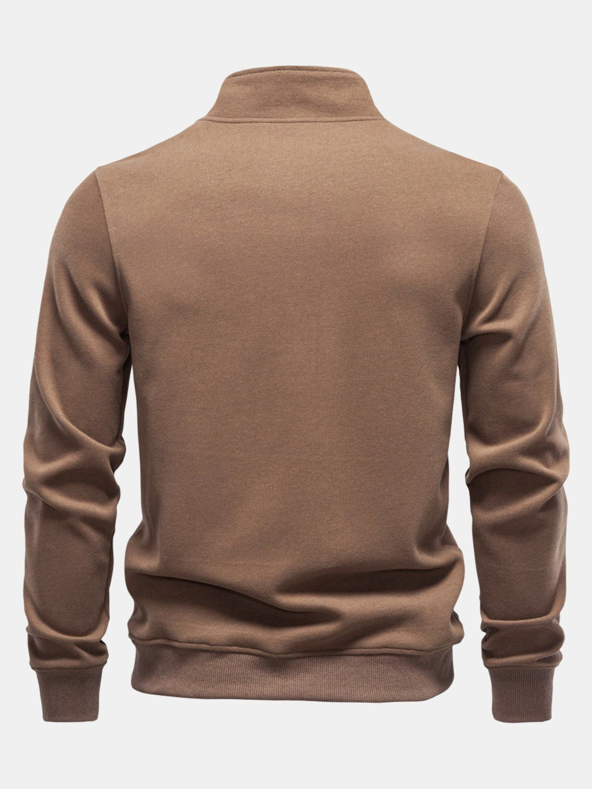 Heren Katoen Blend Quarter Zip Sweatshirt - Casual Pullover
