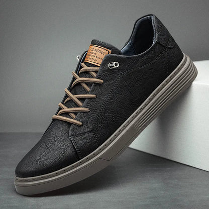 Heren Klassieke Comfortabele Sneakers - Dagelijks Draagcomfort - Zwart