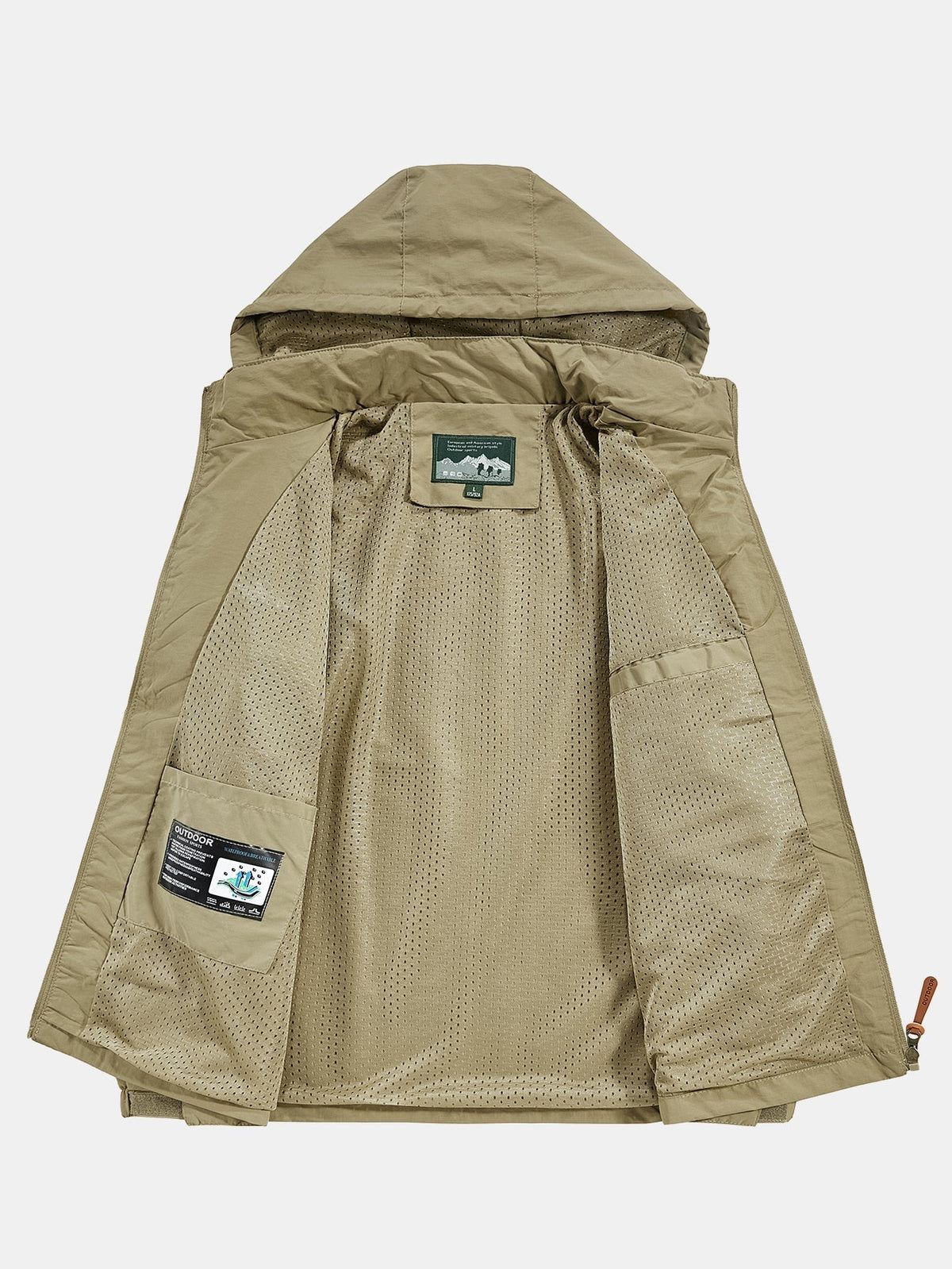 Heren Lichte Nylon Windbreaker met Afneembare Kap - Casual Fit