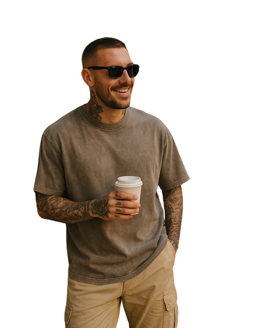 Heren Oversized Katoenen Basis T-Shirt Set 3-Pack