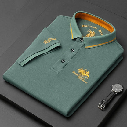 Heren Poloshirt met Knopen - Klassieke Everyday Stijl - Groen
