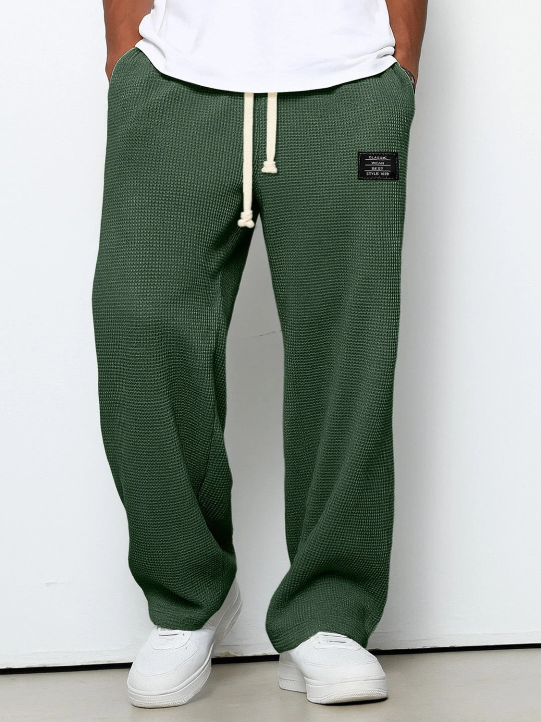 Heren Relaxed-Fit Broek - Moeiteloos Comfort - Donkergroen