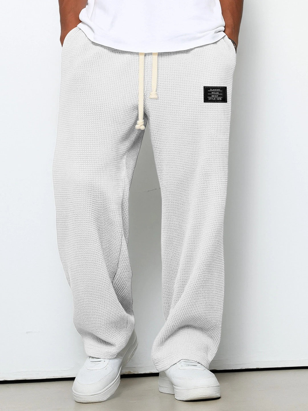 Heren Relaxed-Fit Broek - Moeiteloos Comfort - Wit